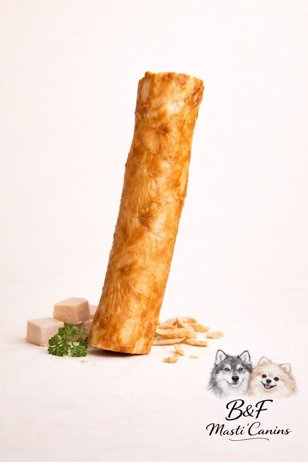 Bâton de mastication poulet pour chien – Riche en collagène (12,5 cm)